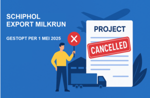 Export Milkrun op Schiphol stopt per 1 mei 2025 wegens gebrek aan deelname